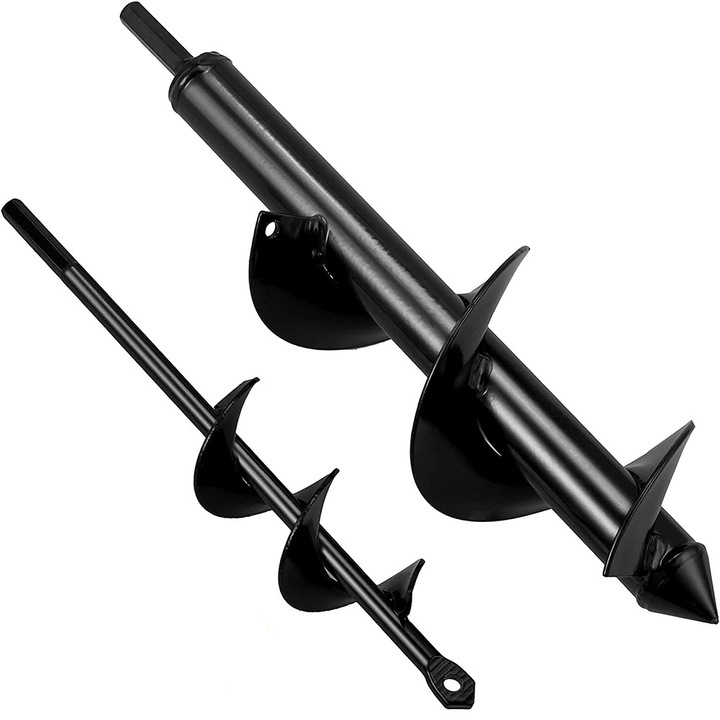 Set 2 burghie de gradina, Enforose, design spiralat, otel rezistent, negru