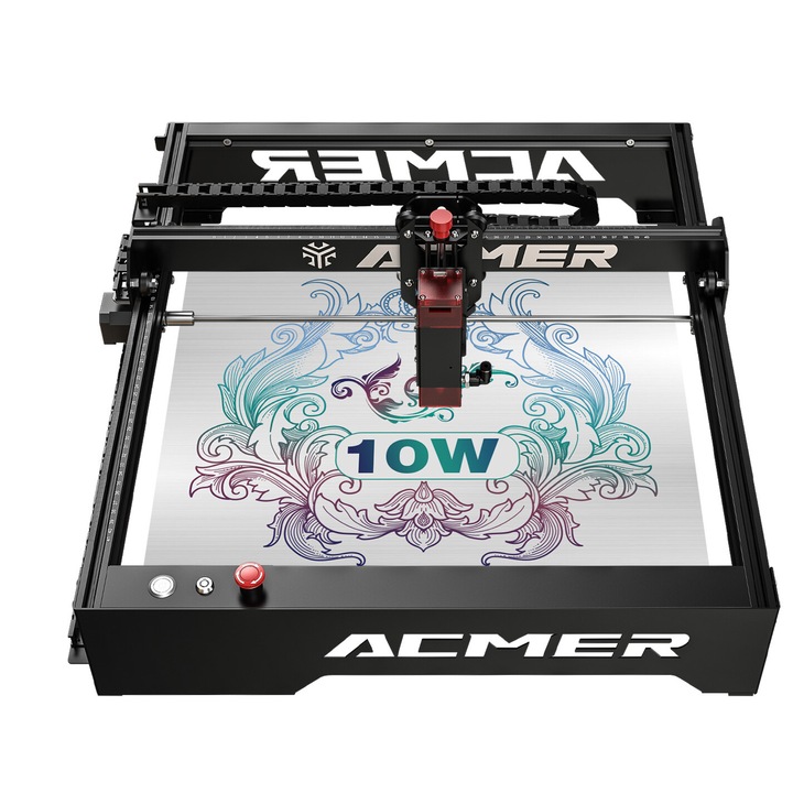 Гравираща машина ACMER P1, 10W, черна, 400x410 мм, многофункционална, с Wi-Fi свързаност