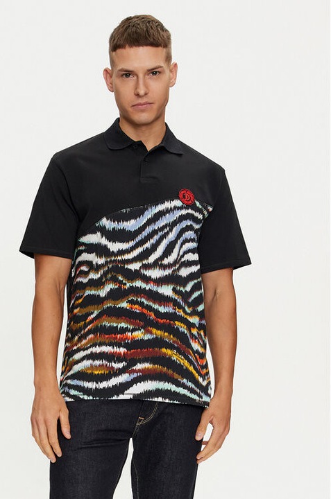 Tricou barbati, Just Cavalli, 303694142, Bumbac, Negru, Negru