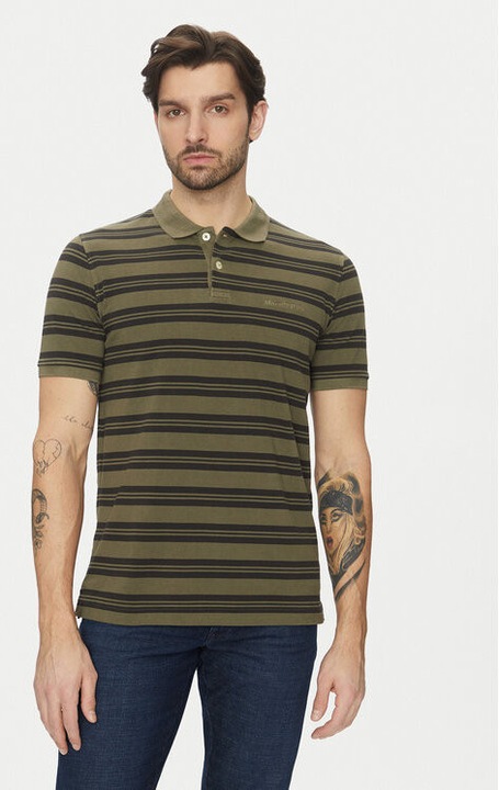 Tricou barbati, Marc O Polo, 304865381, Bumbac organic, Verde, Verde