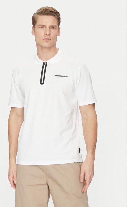 Férfi póló, Jack and Jones, 304778865, Pamut/Poliészter, Fehér, Fehér