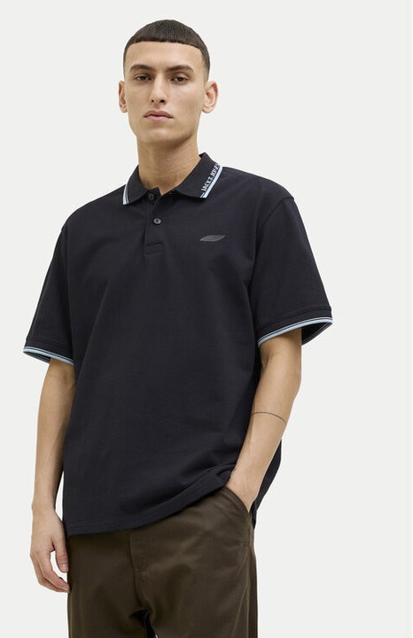 Férfi póló, Jack and Jones, 304780028, Pamut, Fekete, Fekete