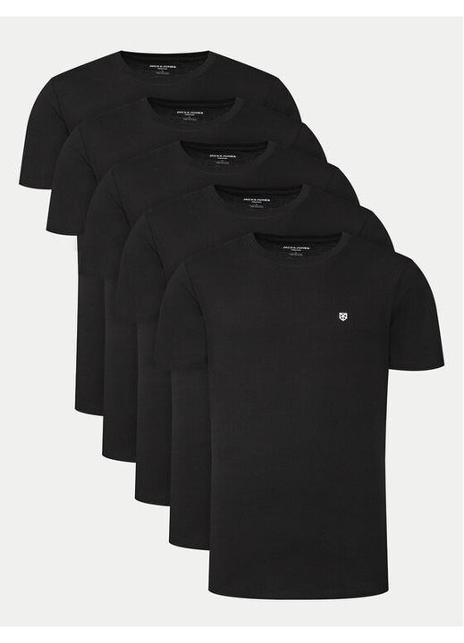 Férfi póló, Jack and Jones, 304907883, Pamut, Fekete, Fekete