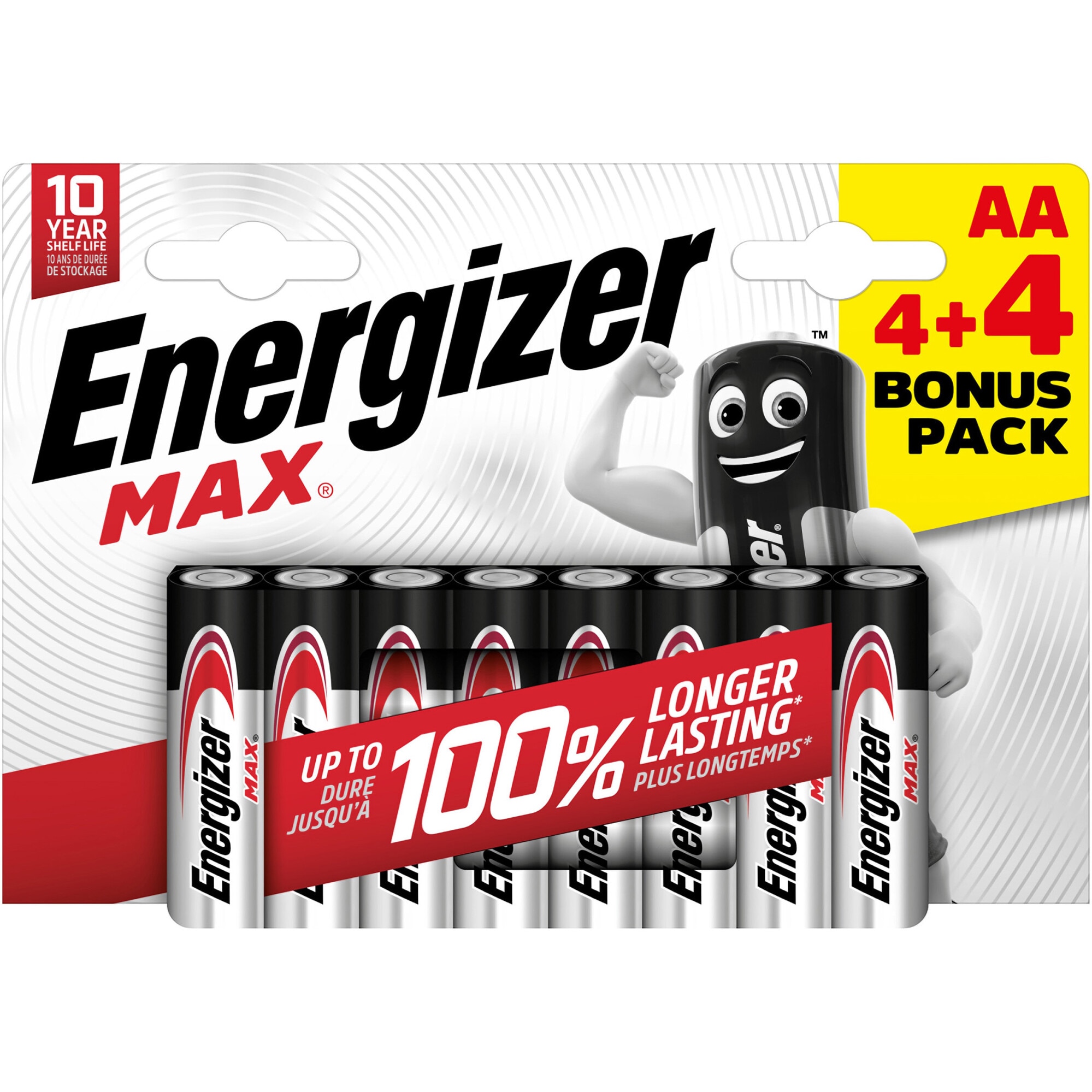 Baterii Alkaline Energizer Max AA, 8 buc