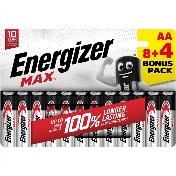 Батерии Alkaline Energizer Max AA, 12 бр