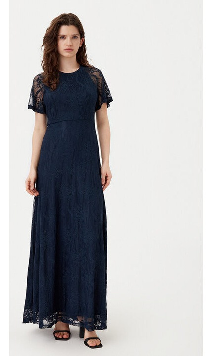 Дамска рокля, Vila, 304903144, Полиамид, Син, Син, S