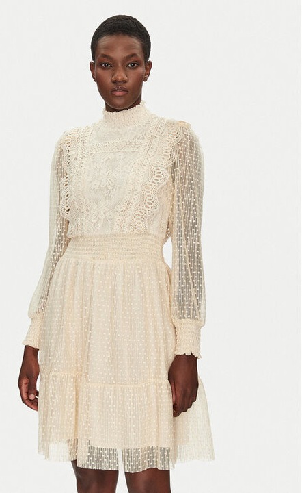 Дамска рокля, Yas, 304893674, Полиамид/Памук, Бежов, Бежов