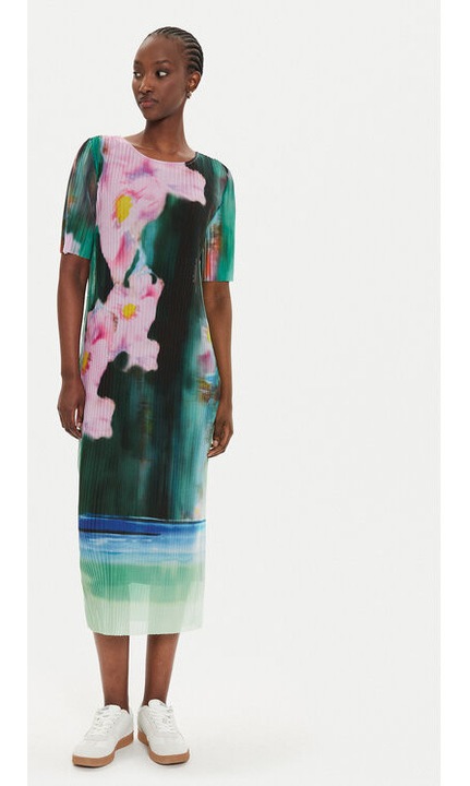 Дамска рокля, Desigual, 304477010, Полиестер, Многоцветен, Многоцветен, S