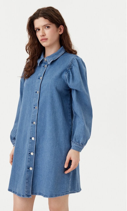 Дамска рокля, Only, 305191489, Памук, Син, Син