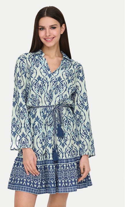 Rochie dama Jdy albastru bumbac, Albastru, M