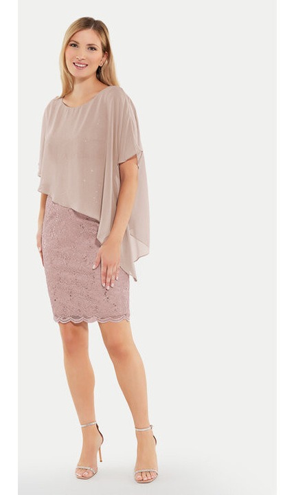 Rochie dama, Swing, 304165009, Poliester, Bej