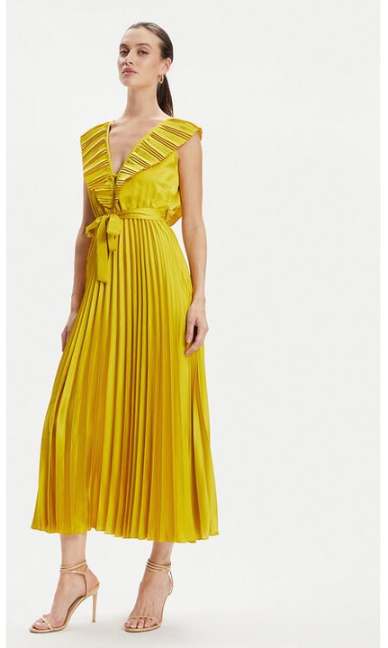 Rochie dama, Dixie, 304080234, Poliester, Galben, Galben, S