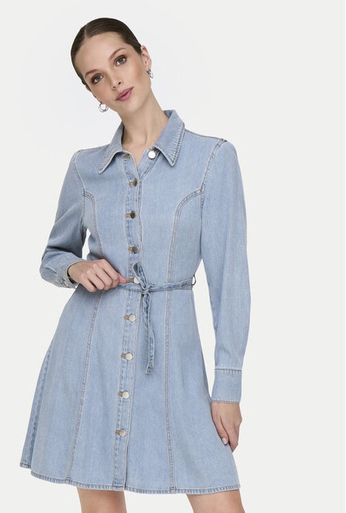 Rochie dama, Jdy, 304913297, Lyocell/Bumbac, Albastru, Albastru