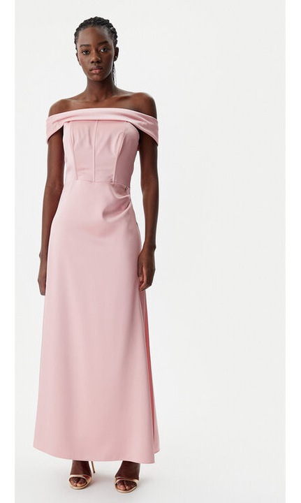 Дамска рокля, Rinascimento, 305318336, Полиестер, Розов, Розово