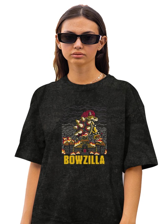 Női oversize póló CLANDESTINE Icon Drift, pamut, fekete rock, Barackszín, XS-S