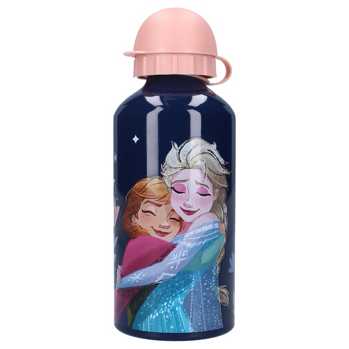 Бутилка за вода, многоцветна, вместимост 500 ml, наистина освежаваща, замразена, алуминиева