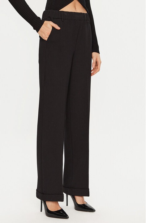 Női nadrág, Vicolo, 304904974, Acetát/Viszkóz, Fekete, Fekete