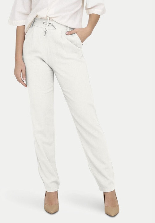 Női nadrág, Only, 303385880, Len/Viszkóz, XS-L32 EU, Fehér