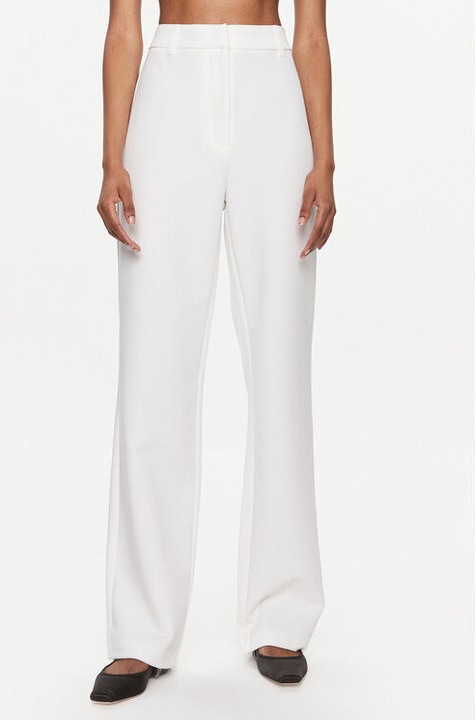 Pantaloni dama, Yas, 303452223, Poliester reciclat/Viscoza, Alb, Alb