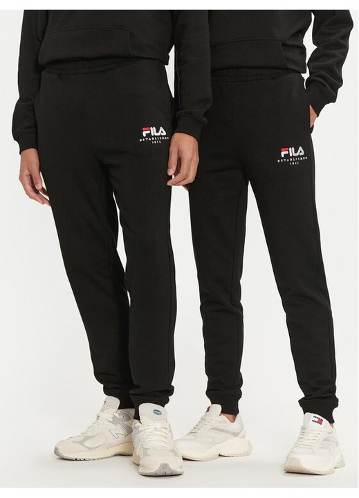 Pantaloni unisex, Fila, 304600579, Bumbac/Poliester, L INTL, Negru