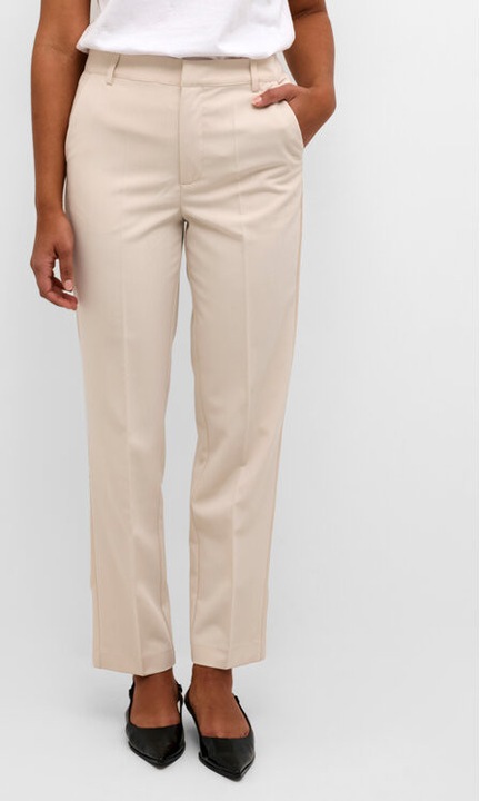 Női nadrág, Kaffe, 303582135, Poliészter/Viszkóz, Bézs, Bézs