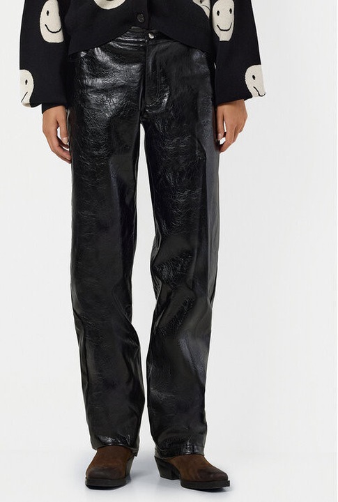 Noisy May női öko bőr nadrág, Fekete