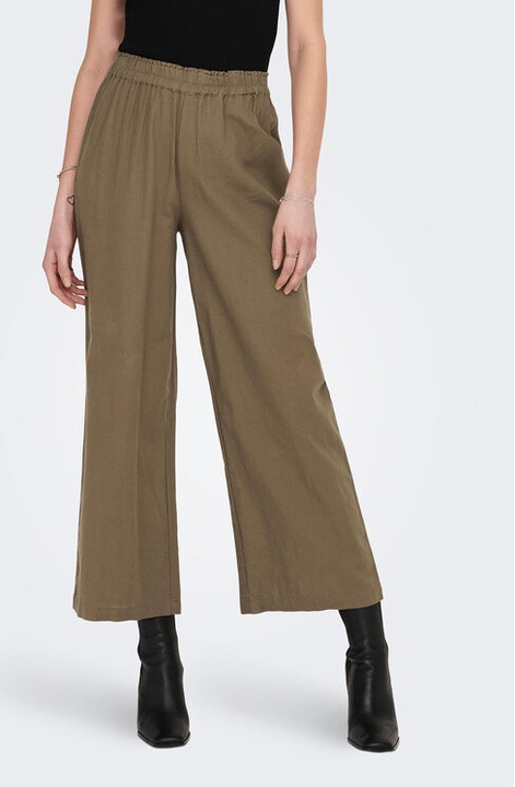 Női nadrág, Only, 303321376, Len/Viszkóz, S-L32 EU, Barna