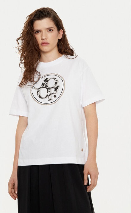 Tricou dama, Joop, 305182708, Bumbac, Alb, Alb