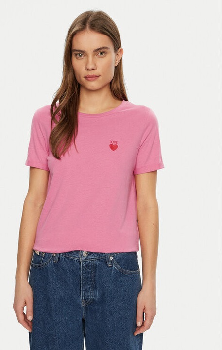 Női póló, Jdy, 304913204, Pamut, Rózsaszín, Rózsaszín