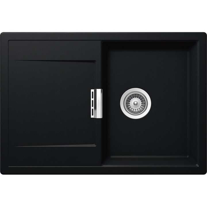 Chiuveta granit Schock Mono D-100S Puro, 740 x 510 mm, adancime cuva 195 mm, reversibila, montare pe blat
