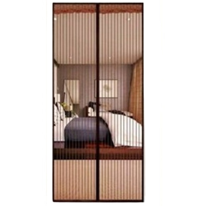 Plasa cu magnet pentru usa, Textil+Pvc+Magnet, 100x210 cm