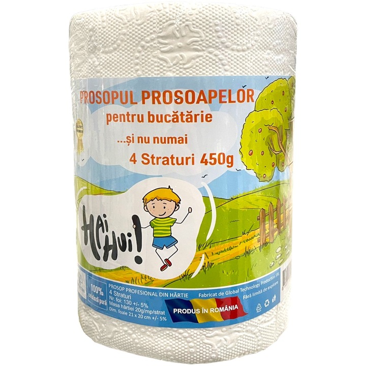 Professzionális papírtörlő, 4 rétegű, Hai-Hui, 450 g