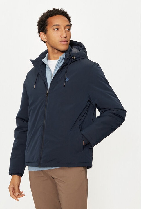 Geaca barbati, U.S. Polo Assn., 304798016, Poliester, Albastru, Albastru
