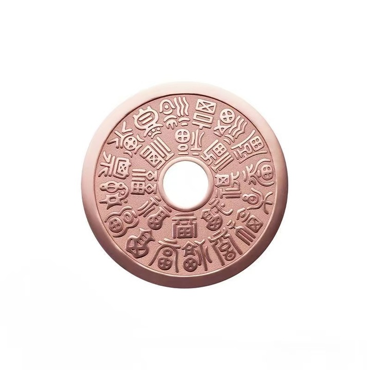 Pandantiv cupru Twenty-four Blessings and Longevity, Cupru, Rose gold