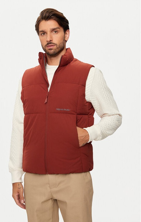 Vesta barbati, Jack and Jones, 304516481, Poliester reciclat/Poliester, M INTL, Maro