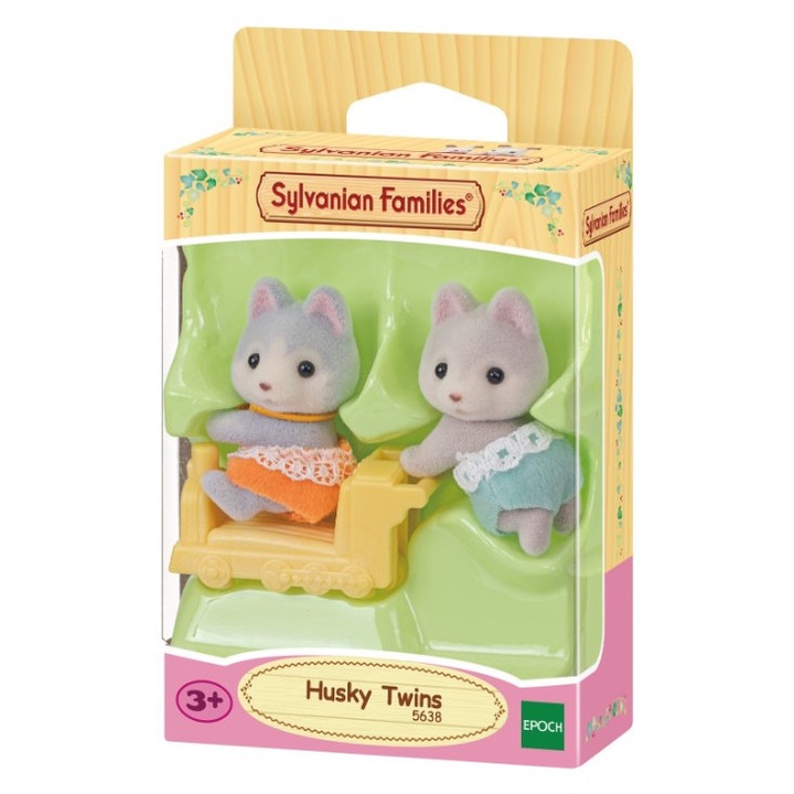 Set 2 Figurine, Sylvanian Families, Jeremy si Amber