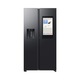 Side by Side Samsung RS90F67BEFEF, 614 l, FreshZone, display, NoFrost+, 2 sertare congelator, Smart Home, Premium Black Steel