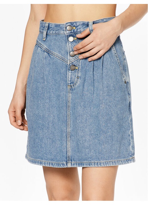 Fusta dama, Lee, 302743704, Bumbac/Lyocell, 26 US, Albastru