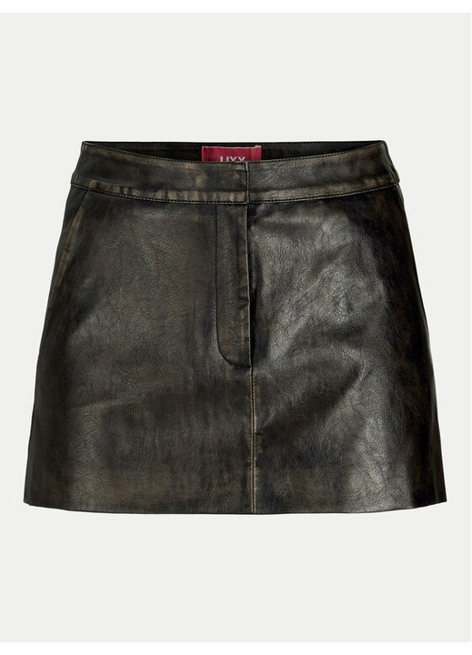 Fusta dama, Jjxx, 305291769, Piele ecologica, Negru, Negru