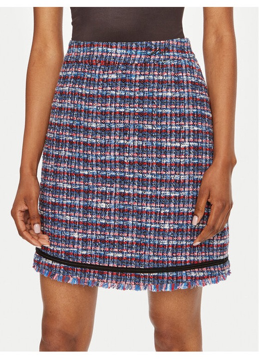 Fusta dama, Karl Lagerfeld, 303997885, Bumbac/Poliester, Albastru, Albastru