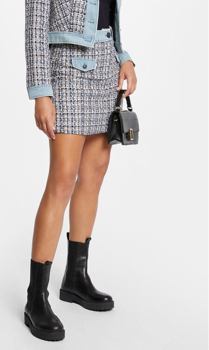 Fusta dama, Morgan, 303917340, Poliester, 44 EU, Albastru