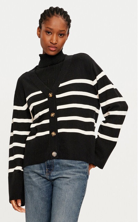 Női kardigán, Darabok, 304518089, Viszkóz/Poliészter, Fekete, Fekete