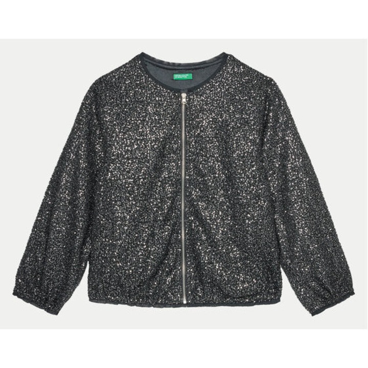 Geaca fete, United Colors Of Benetton, 304521201, Poliester, Gri, Gri