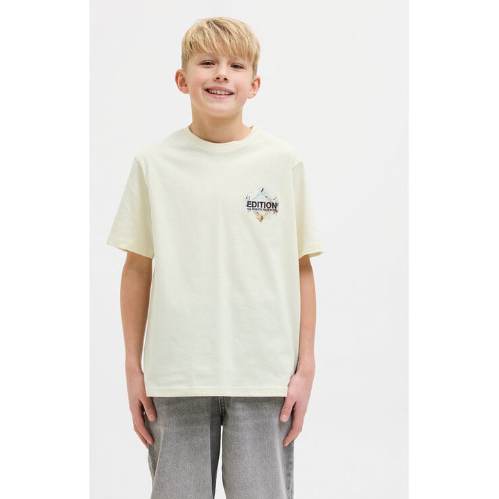 Fiú póló, Jack & Jones, 304808517, Pamut, Sárga, Sárga