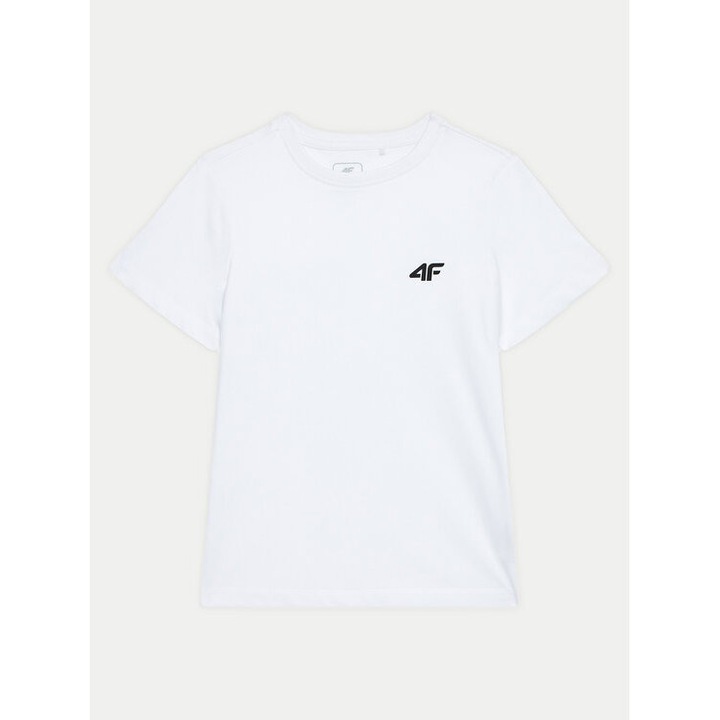 Tricou baieti, 4F, 303943523, Bumbac, Alb, Alb