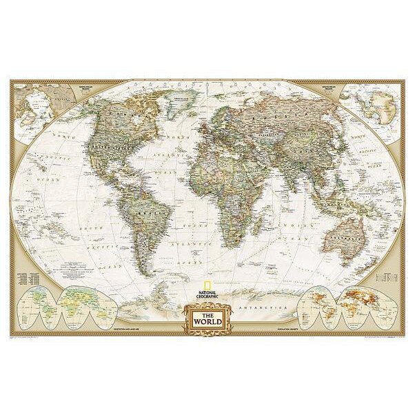 World Executive, Laminated: Wall Map, National Geographic Maps (Editor)