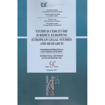Studii si cercetari juridice europene Ed. 9 Studii si cercetari juridice europene Ed. 9