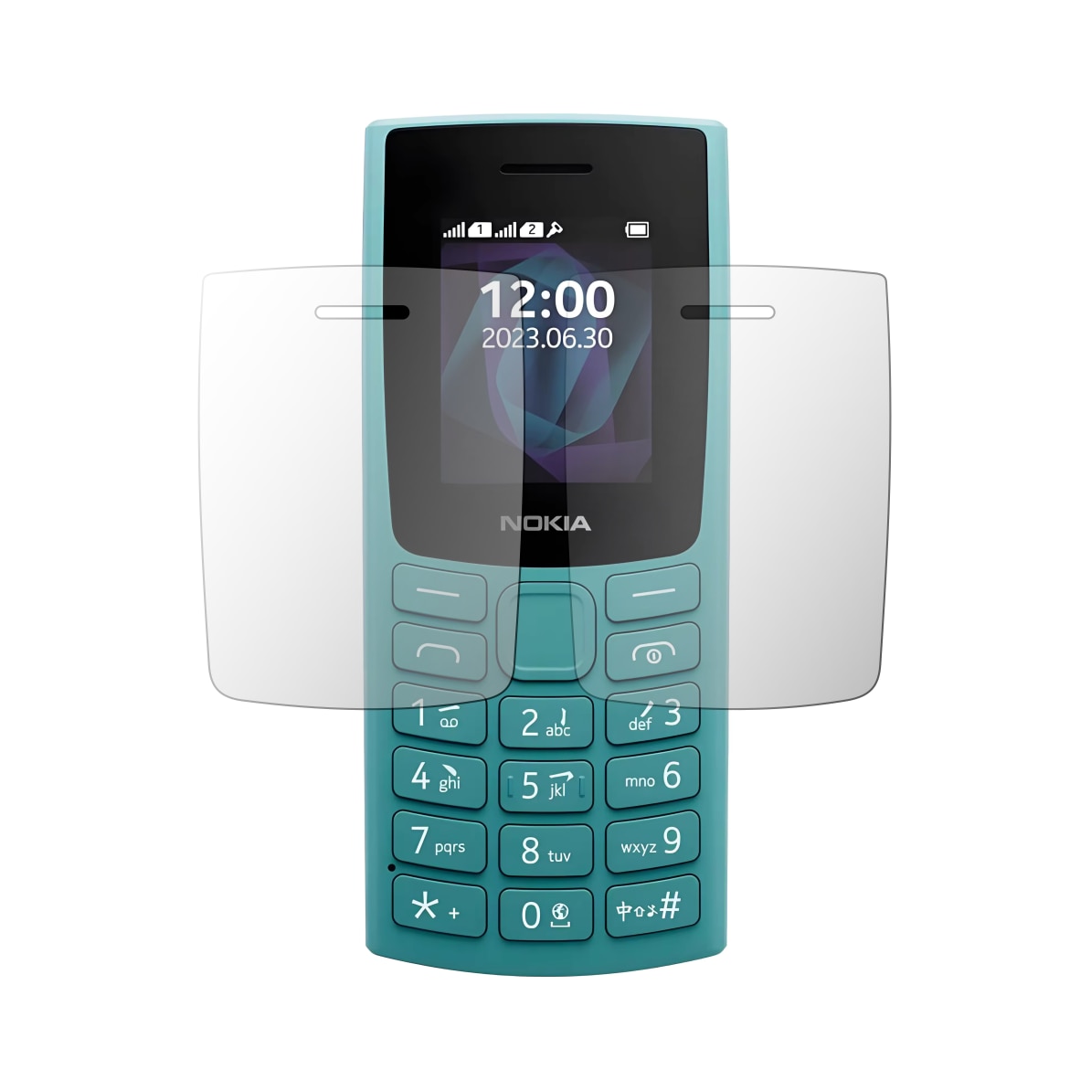 Set 2X Folie Protectie Ecran Folie24, pentru Nokia 105 4G 2nd Edition, 1X Ultra-Clear + 1X Mata, Acoperire Case-Friendly ( Compatibile cu Carcasa ), Adezive, Flexibile cu Auto Regenerare