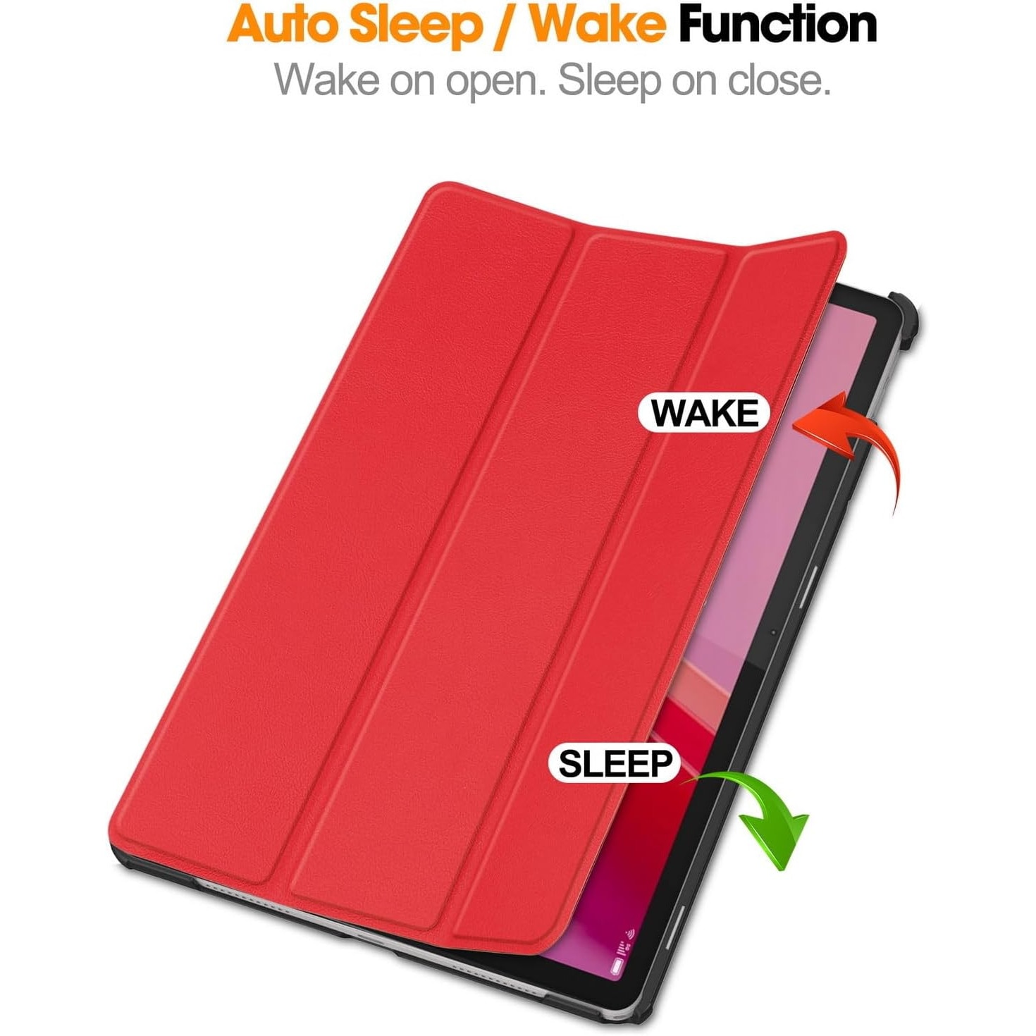 Husa tableta pentru, Lenovo Tab M11, auto functie sleep/wake tip stand, 11inch, rosu
