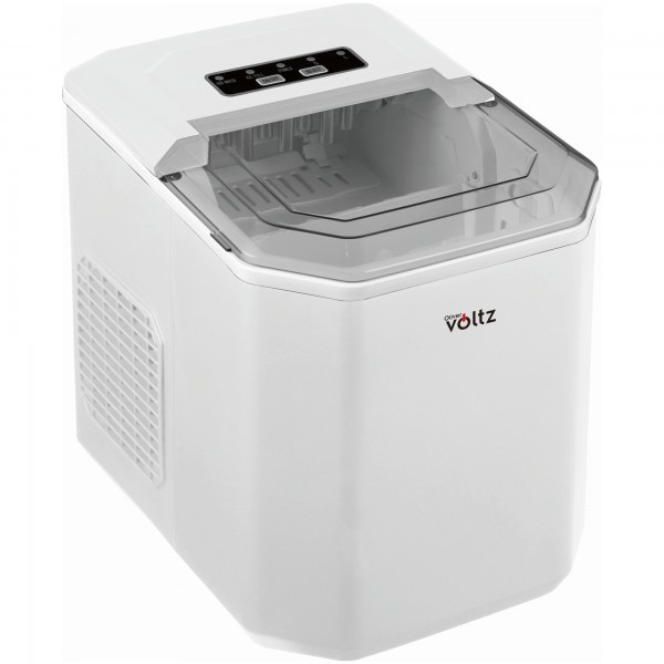 Aparat cuburi de gheata Oliver Voltz OV51447B, 120W, 12 kg/24 ore, 1.3 L, 9 cuburi/ ciclu de operare, Indicator de gheata si apa, Alb